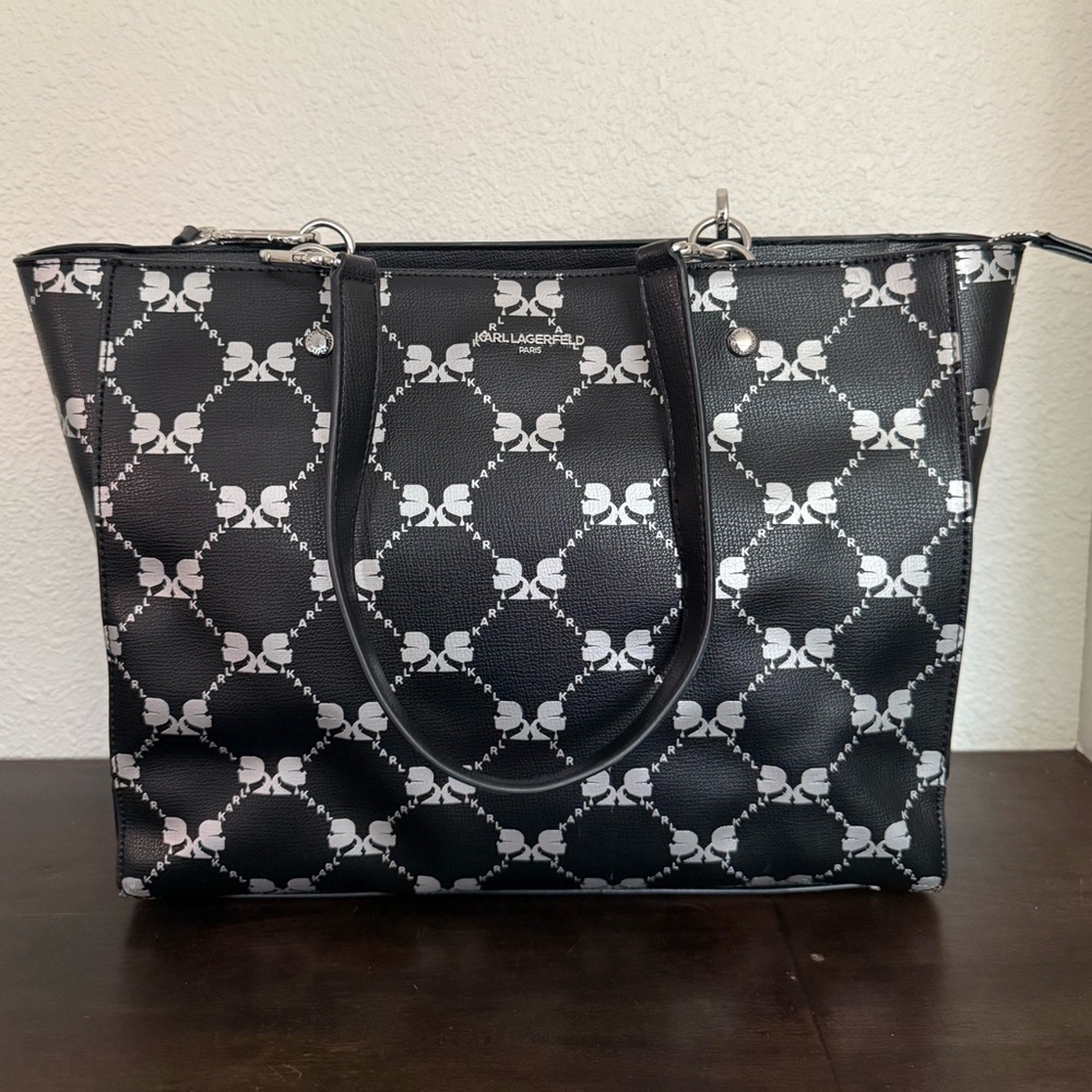 Karl Lagerfeld Adele Tote with Keychain- Like new!